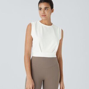 Patitoff™ Flow Pet Hair Resistant Crew Neck Sleeveless Cropped Yoga Tank Top